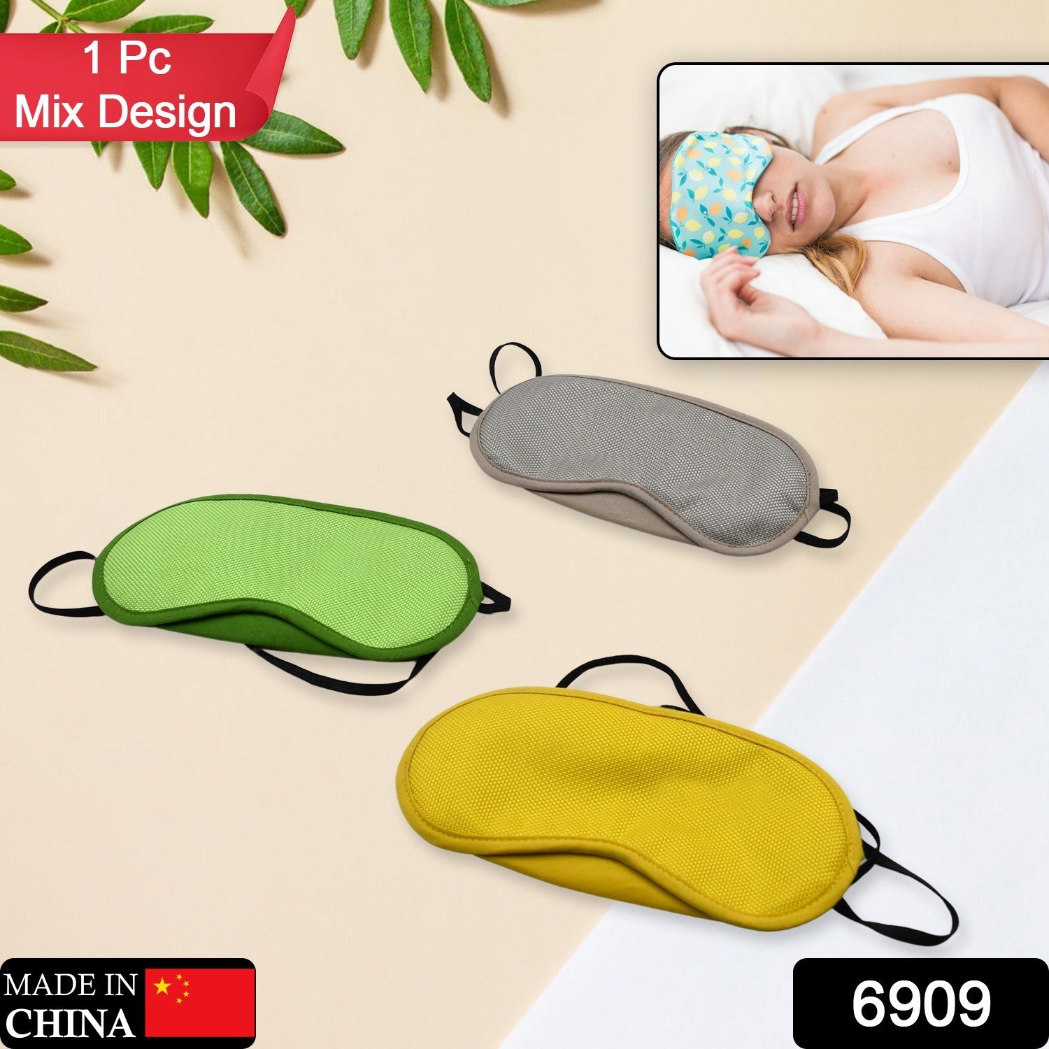 6909 SLEEPING MASK LIGHTWEIGHT COTTON FABRIC BLINDFOLD SOFT EYE MASK SUPER NEW PREMIUM EYE MASK (1 PC) 6909 SLEEPING MASK LIGHTWEIGHT COTTON FABRIC BLINDFOLD SOFT EYE MASK SUPER NEW PREMIUM EYE MASK (1 PC)